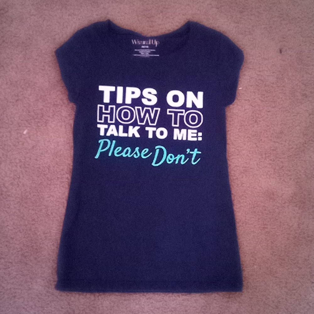 A navy blue, "Wound Up" Shirt
